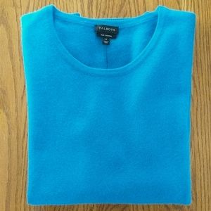 Talbot's NWT Cashmere Turquoise Sweater, Size S